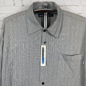 NWT VINTAGE 90'S REDSAND MEN'S "ORBITAL" LONG SLEEVE BUTTON UP UNTUCKED SHIRT